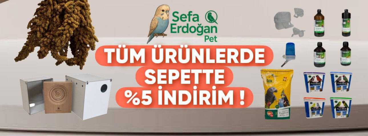 Sefa Erdoğan Pet ürünlerinde %5 indirim fırsatı! Kuş ve evcil hayvan ürünleri için hemen alışveriş yapın.